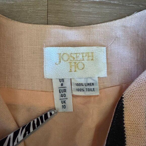 Vintage Joseph Ho Women's Size 8 Nautical Anchor Embellished Linen Blazer Jacket - Picture 6 of 7